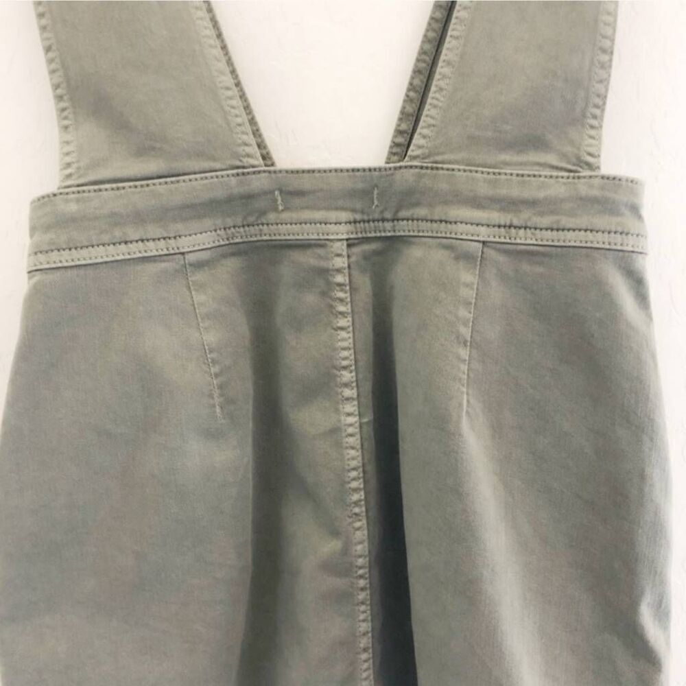 Free People Twill Button-Front Jumper Dress Size 6 - Picture 9 of 10